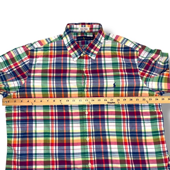 Ralph Lauren Men's XL Authentic Indian Madras Plaid Button Down Shirt - Picture 3 of 8